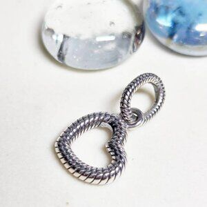 Authentic Pandora Dangle Rope Charm Sterling Silver Retired